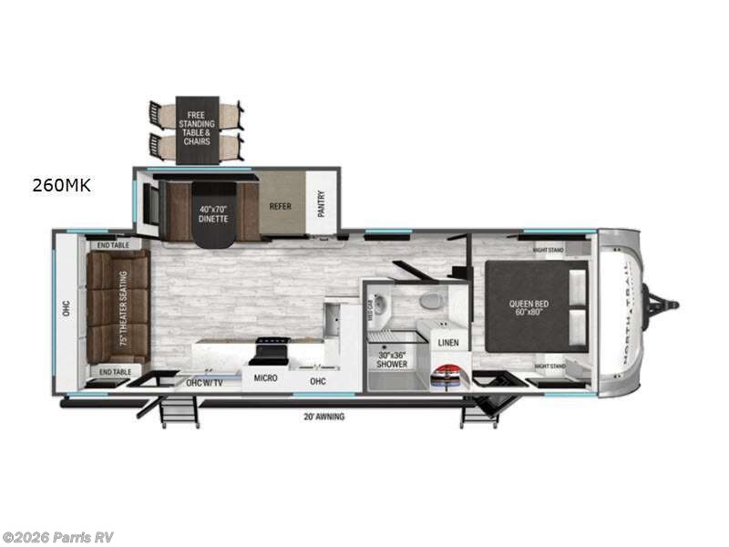 2026 Heartland North Trail 260MK - New Travel Trailer For Sale by Parris RV in Murray, Utah features Slideout