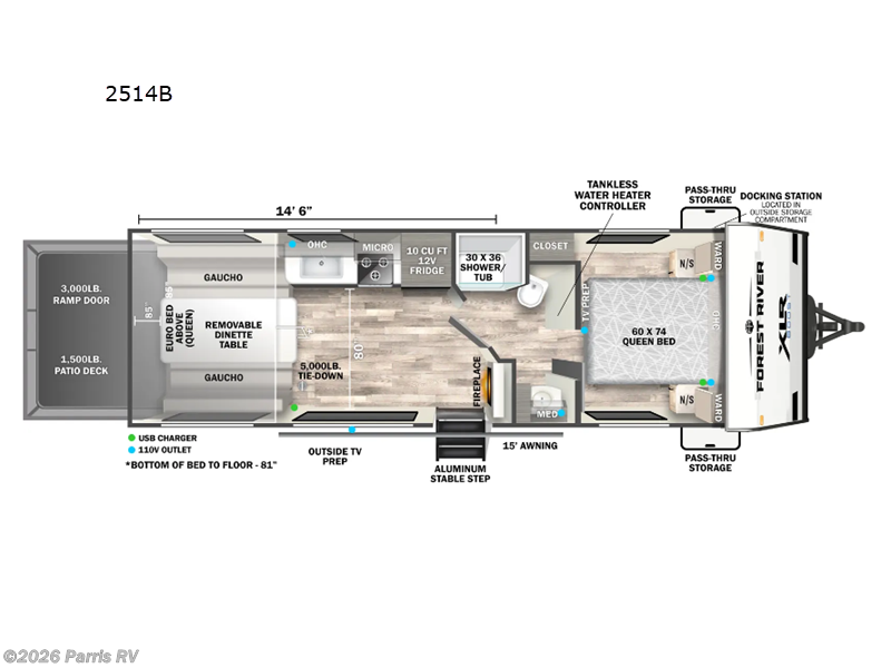 2026 Forest River XLR Boost 2514B - New Toy Hauler For Sale by Parris RV in Murray, Utah features Slideout