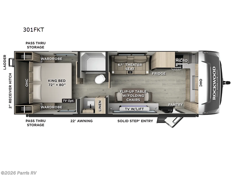2026 Forest River Rockwood Ultra Lite 301FKT - New Travel Trailer For Sale by Parris RV in Murray, Utah