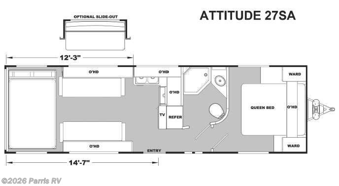 2017 Eclipse Attitude Metal 27SA - Used Toy Hauler For Sale by Parris RV in Murray, Utah features Slideout
