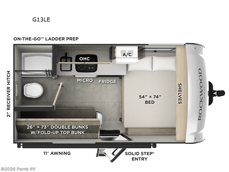 2026 Forest River Rockwood Geo Pro G13LE - New Travel Trailer For Sale by Parris RV in Murray, Utah