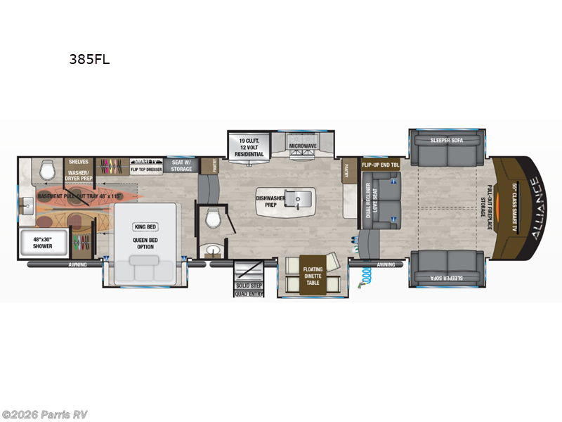 2024 Alliance RV Paradigm 385FL - Used Fifth Wheel For Sale by Parris RV in Murray, Utah features Slideout