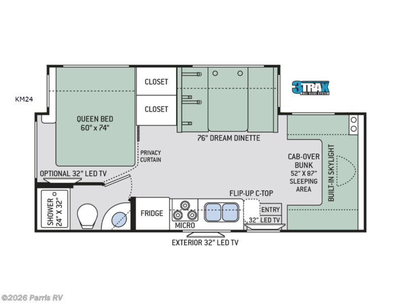 2018 Thor Motor Coach Quantum Sprinter KM24 - Used Class C For Sale by Parris RV in Murray, Utah features Slideout
