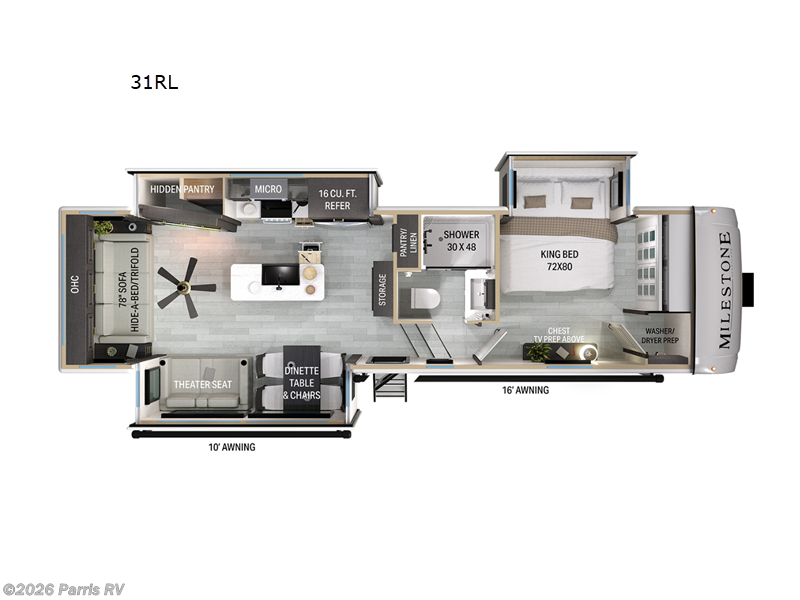 2026 Heartland Milestone 31RL - New Fifth Wheel For Sale by Parris RV in Murray, Utah features Slideout