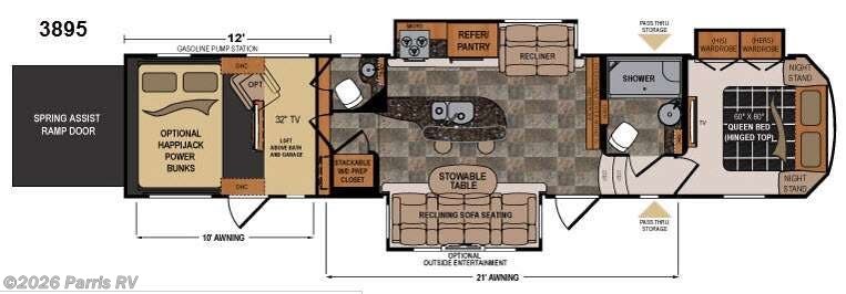 2014 Dutchmen Voltage V3895 - Used Toy Hauler For Sale by Parris RV in Murray, Utah features Slideout