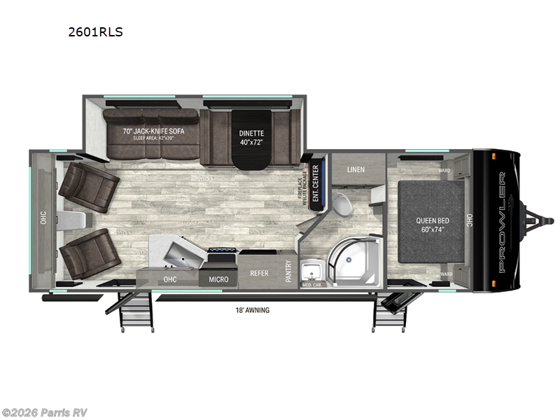 2026 Heartland Prowler 2601RLS - New Travel Trailer For Sale by Parris RV in Murray, Utah features Slideout