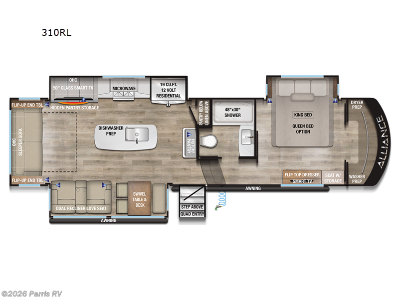 2026 Alliance RV Paradigm 310RL - New Fifth Wheel For Sale by Parris RV in Murray, Utah features Slideout