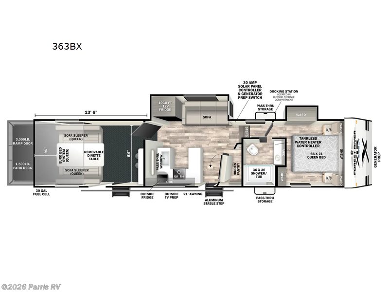 2026 Forest River XLR Boost X 363BX - New Toy Hauler For Sale by Parris RV in Murray, Utah features Slideout