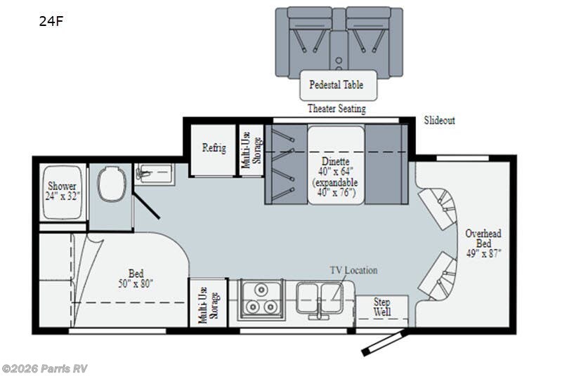 2020 Winnebago Vita 24F - Used Class C For Sale by Parris RV in Murray, Utah features Slideout