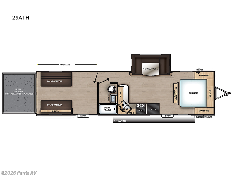2022 Forest River Aurora 29ATH - Used Toy Hauler For Sale by Parris RV in Murray, Utah features Slideout