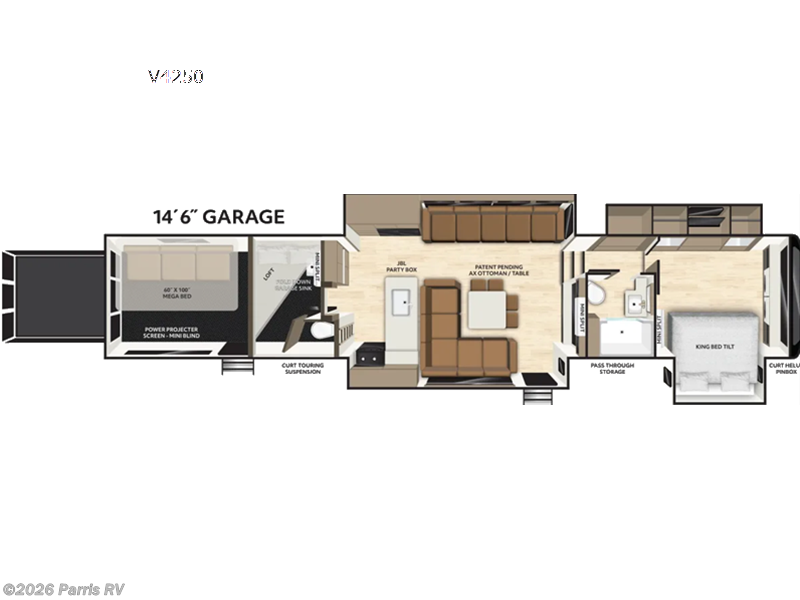 2026 Miscellaneous Axiom RV Vendetta V4250 - New Toy Hauler For Sale by Parris RV in Murray, Utah features Slideout