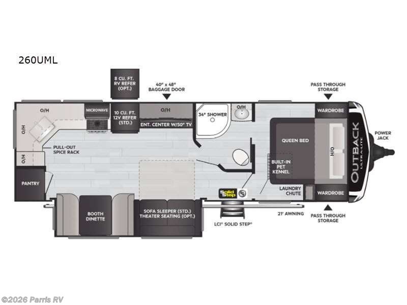 2021 Keystone Outback Ultra Lite 260UML - Used Travel Trailer For Sale by Parris RV in Murray, Utah features Slideout