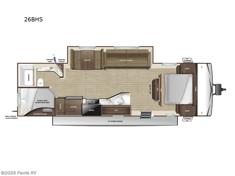2025 Highland Ridge Open Range Conventional 26BHS Moab - New Travel Trailer For Sale by Parris RV in Murray, Utah features Slideout