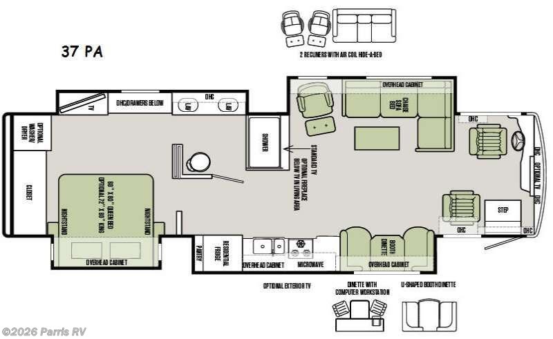 2015 Tiffin Allegro Red 37 PA - Used Class A For Sale by Parris RV in Murray, Utah features Slideout
