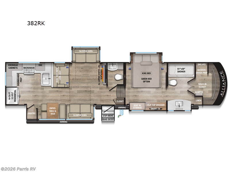2026 Alliance RV Paradigm 382RK - New Fifth Wheel For Sale by Parris RV in Murray, Utah features Slideout
