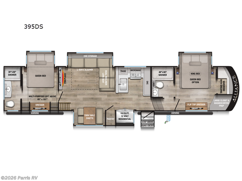 2026 Alliance RV Paradigm 395DS - New Fifth Wheel For Sale by Parris RV in Murray, Utah features Slideout