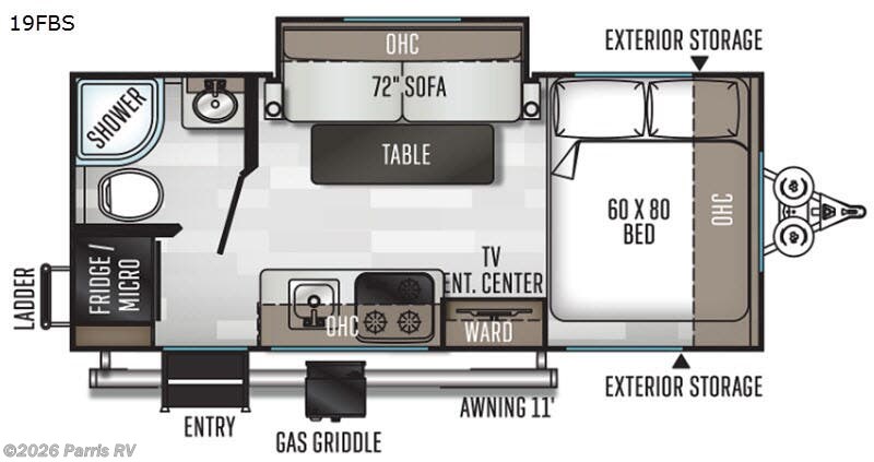 2020 Forest River Rockwood Geo Pro 19FBS - Used Travel Trailer For Sale by Parris RV in Murray, Utah features Slideout