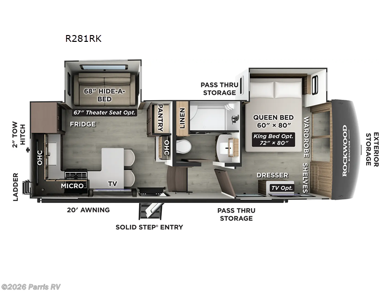 2026 Forest River Rockwood Signature R281RK - New Fifth Wheel For Sale by Parris RV in Murray, Utah features Slideout