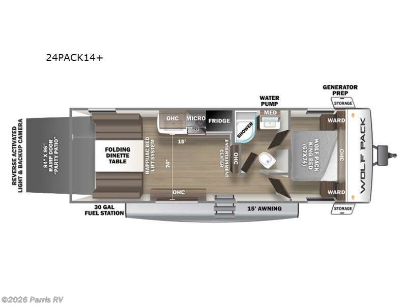 2021 Forest River Cherokee Wolf Pack 24PACK14+ - Used Toy Hauler For Sale by Parris RV in Murray, Utah