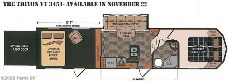 2016 Dutchmen Triton 3451 - Used Toy Hauler For Sale by Parris RV in Murray, Utah features Slideout