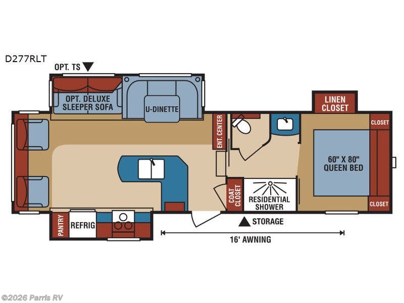 2017 K-Z Durango 1500 D277RLT - Used Fifth Wheel For Sale by Parris RV in Murray, Utah features Slideout
