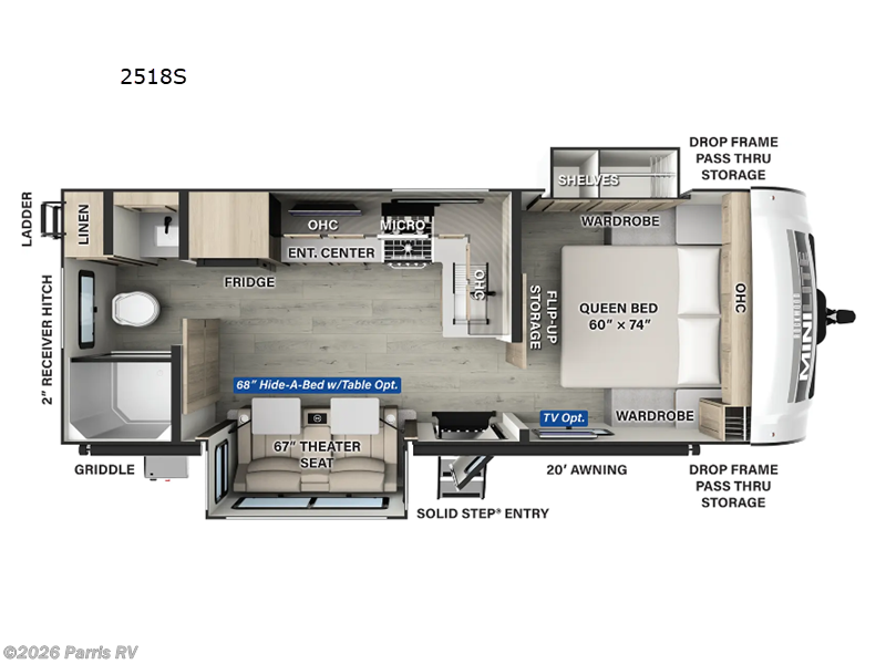 2025 Forest River Rockwood Mini Lite 2518S - Used Travel Trailer For Sale by Parris RV in Murray, Utah features Slideout
