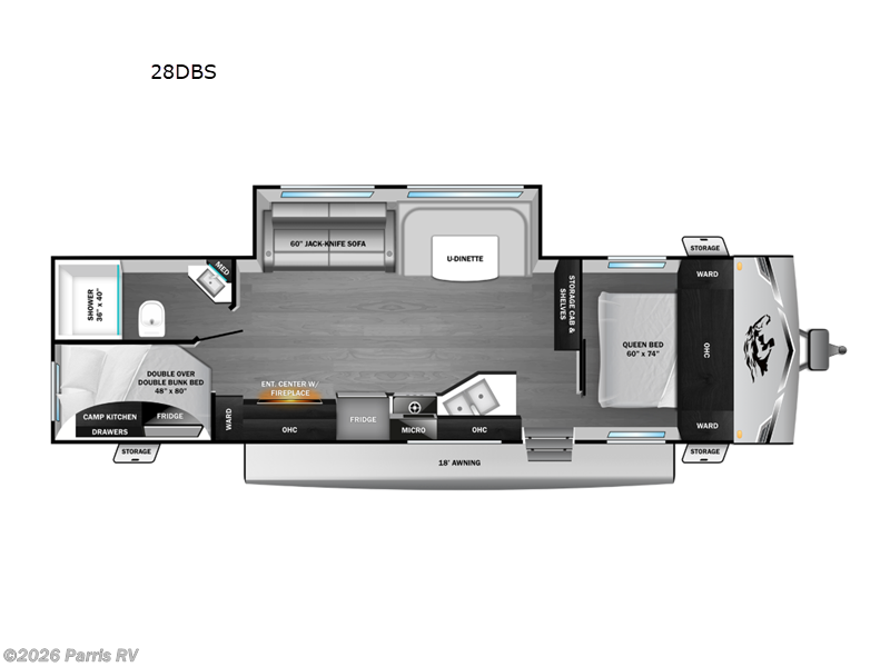 2026 Highland Ridge Colt 28DBS - New Travel Trailer For Sale by Parris RV in Murray, Utah features Slideout