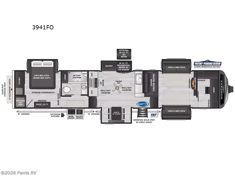 2025 Keystone Montana 3941FO - Used Fifth Wheel For Sale by Parris RV in Murray, Utah features Slideout