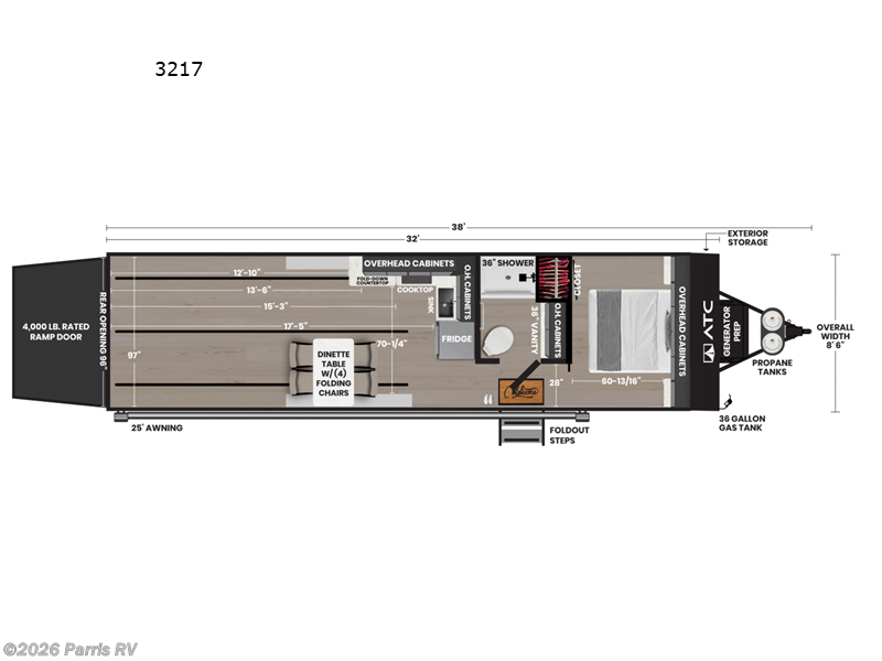 2026 ATC Pla 550 3217 - New Toy Hauler For Sale by Parris RV in Murray, Utah