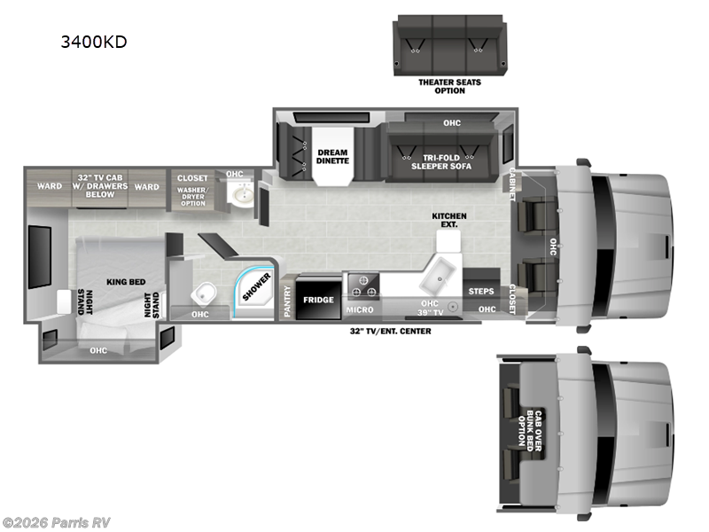 2026 Dynamax Corp Dynaquest XL 3400KD - New Super C For Sale by Parris RV in Murray, Utah features Slideout