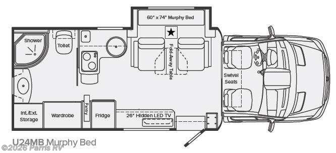 2013 Leisure Travel Unity U24MB - Used Class B For Sale by Parris RV in Murray, Utah features Slideout