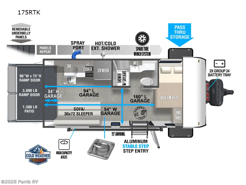 2026 Forest River Salem FSX 175RTK - New Toy Hauler For Sale by Parris RV in Murray, Utah