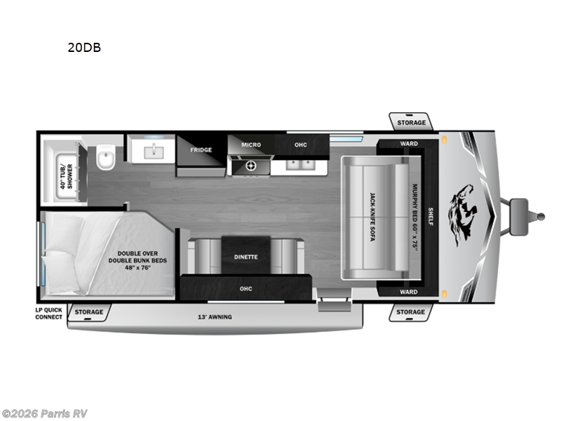 2026 Highland Ridge Colt 20DB - New Travel Trailer For Sale by Parris RV in Murray, Utah