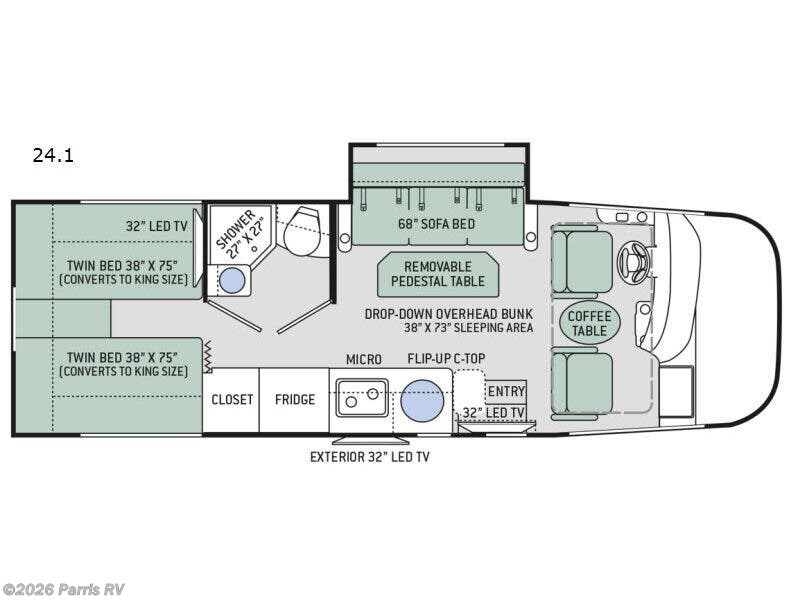 2018 Thor Motor Coach Axis 24.1 - Used Class A For Sale by Parris RV in Murray, Utah features Slideout