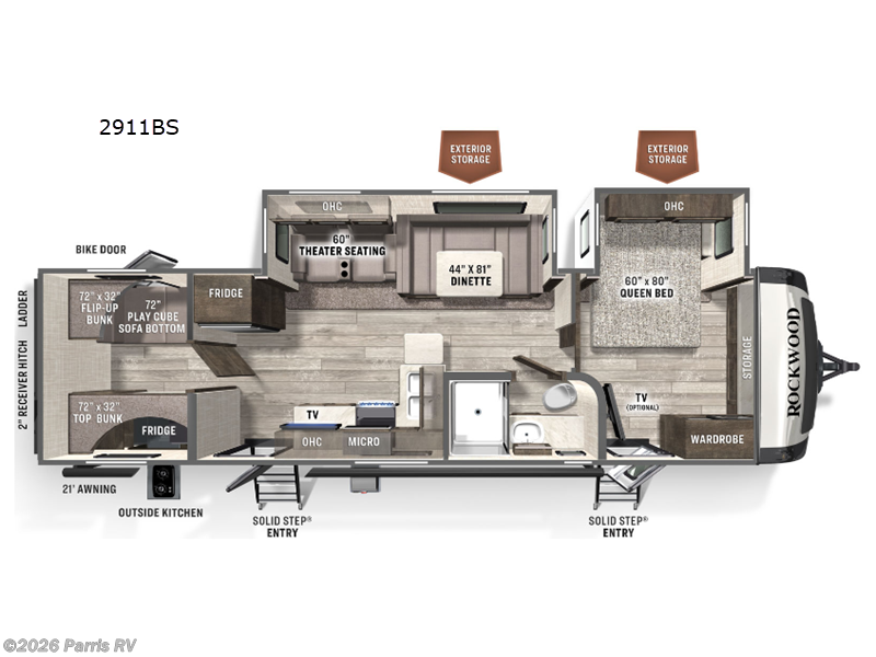 2023 Forest River Rockwood Ultra Lite 2911BS - Used Travel Trailer For Sale by Parris RV in Murray, Utah features Slideout