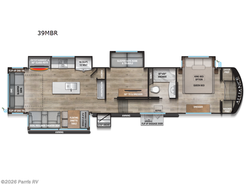 2027 Alliance RV Avenue 39MBR - New Fifth Wheel For Sale by Parris RV in Murray, Utah features Slideout