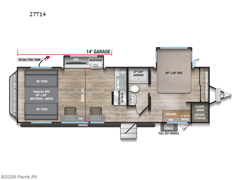 2027 Alliance RV Valor All-Access 27T14 - New Toy Hauler For Sale by Parris RV in Murray, Utah features Slideout