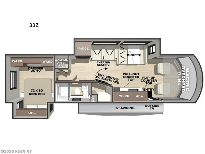 2026 Forest River FR3 Plus 33Z - New Class A For Sale by Parris RV in Murray, Utah features Slideout
