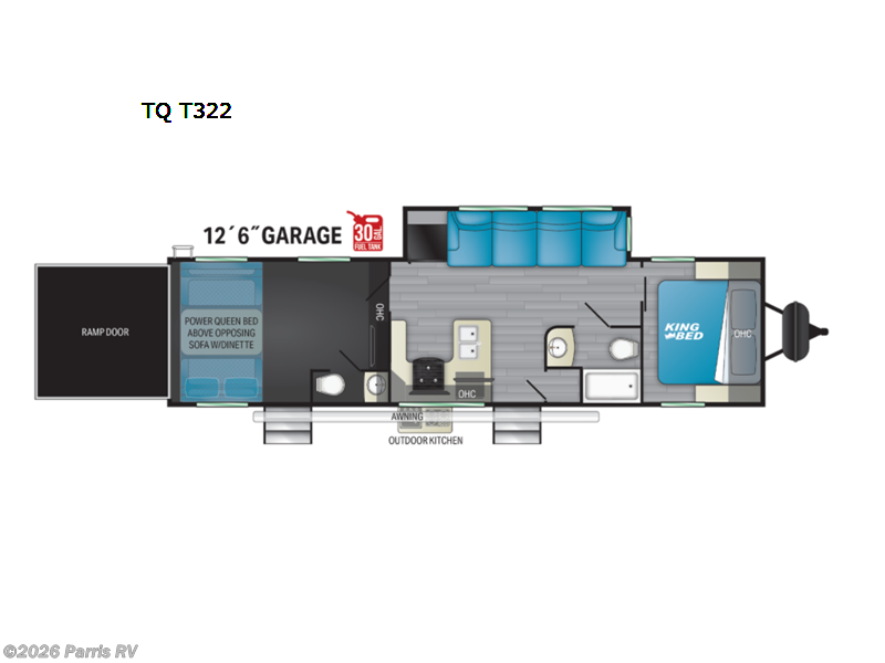 2022 Heartland Torque TQ T322 - Used Toy Hauler For Sale by Parris RV in Murray, Utah features Slideout