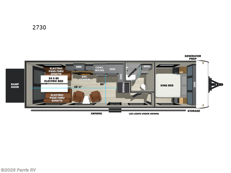 2027 Forest River Sandstorm 2730 - New Toy Hauler For Sale by Parris RV in Murray, Utah