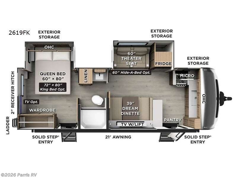 2027 Forest River Rockwood Ultra Lite 2619FK - New Travel Trailer For Sale by Parris RV in Murray, Utah features Slideout