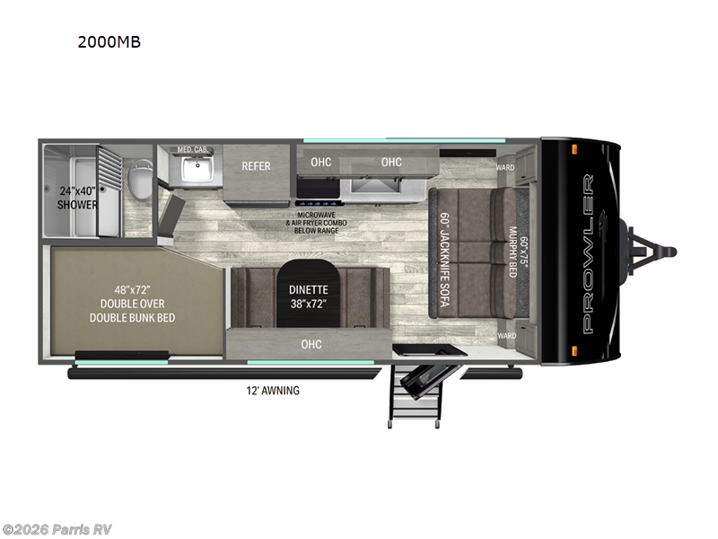 2027 Heartland Prowler 2000MB - New Travel Trailer For Sale by Parris RV in Murray, Utah