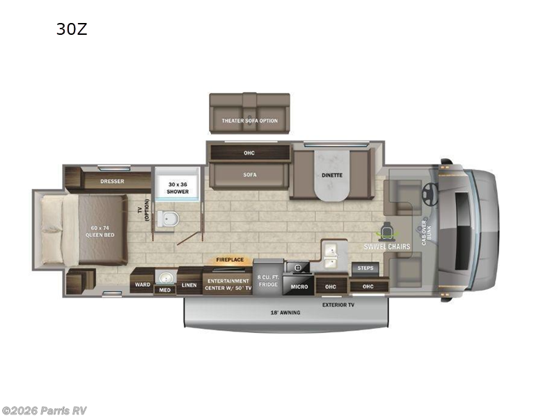 2022 Ford Odyssey 30Z - Used Class C For Sale by Parris RV in Murray, Utah features Slideout