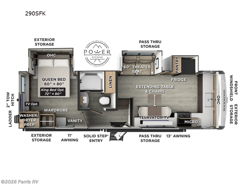2027 Forest River Rockwood Signature 290SFK - New Fifth Wheel For Sale by Parris RV in Murray, Utah features Slideout