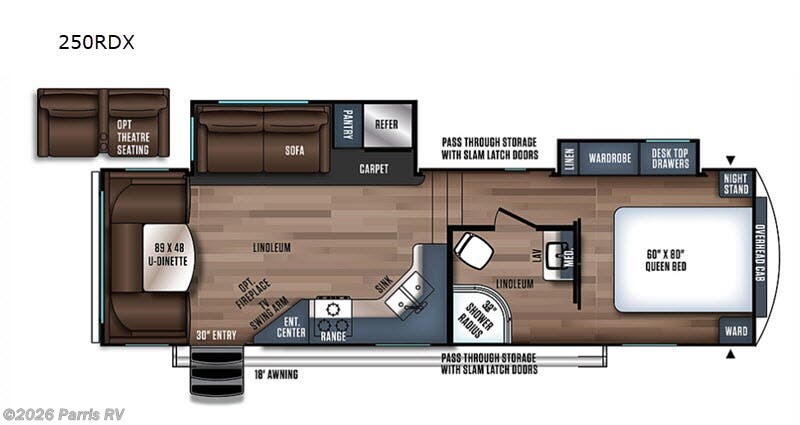 2019 Forest River Wildcat Maxx 250RDX - Used Fifth Wheel For Sale by Parris RV in Murray, Utah features Slideout