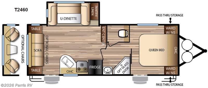 2016 Forest River EVO T2460 - Used Travel Trailer For Sale by Parris RV in Murray, Utah features Slideout
