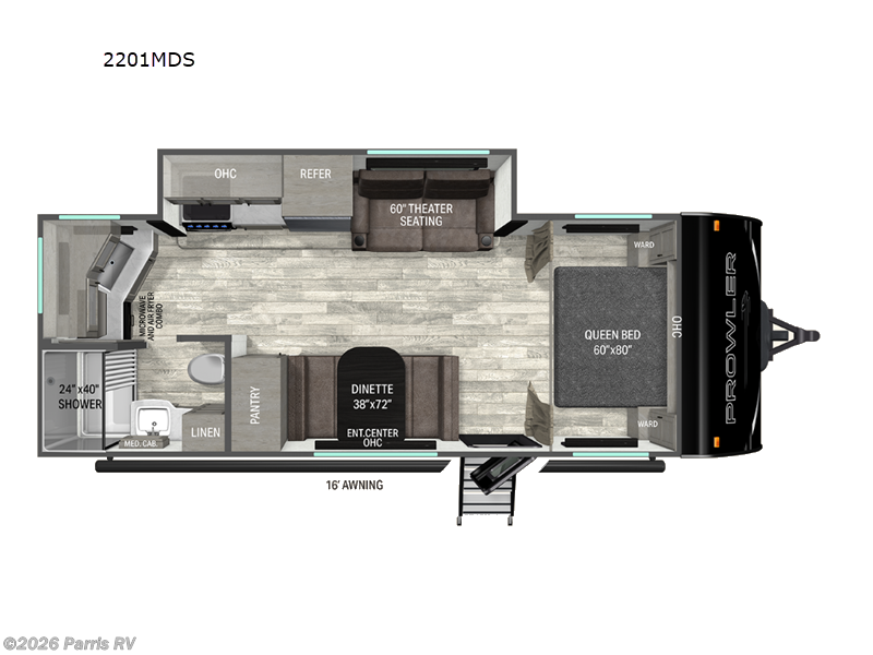 2027 Heartland Prowler 2201MDS - New Travel Trailer For Sale by Parris RV in Murray, Utah features Slideout