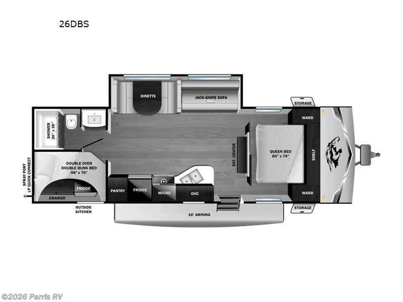2026 Highland Ridge Colt 26DBS - New Travel Trailer For Sale by Parris RV in Murray, Utah features Slideout