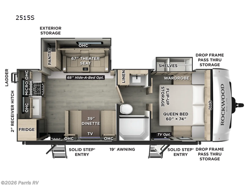 2027 Forest River Rockwood Mini Lite 2515S - New Travel Trailer For Sale by Parris RV in Murray, Utah features Slideout