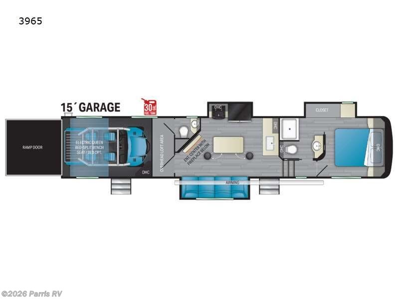 2021 Heartland Road Warrior 3965 - Used Toy Hauler For Sale by Parris RV in Murray, Utah features Slideout